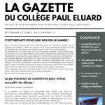 15ème numéro de la Gazette du collège